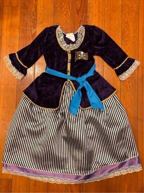 Pirate Princess Costume Purple Velvet Dress Girls